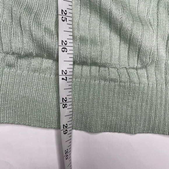 Liz Claiborne Women's Knit Mint Green Long Sleeve Open Front Cardigan Sz Large - Picture 9 of 12